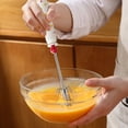 thumbnail image 4 of Stainless Steel Egg Beater, Heavy Duty Semi-Automatic Whisk for Kitchen, 12 Inch Rotary Hand Mixer, Drink Stirrer for Frothing Milk, Blending, Mixing, Whipping Smoothies and Shakes,A, 4 of 8
