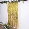 thumbnail image 3 of BalsaCircle Metallic Gold 3x6 feet Curly Foil Tassels Fringe Backdrop Curtains Party Events Decorations Supplies, 3 of 8