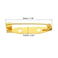 thumbnail image 2 of Uxcell 100Pcs Safety Bar Pins 30mm Brooch Clasp Pin Backs for ID Badges Name Cards Tags DIY Craft, Gold Tone, 2 of 6