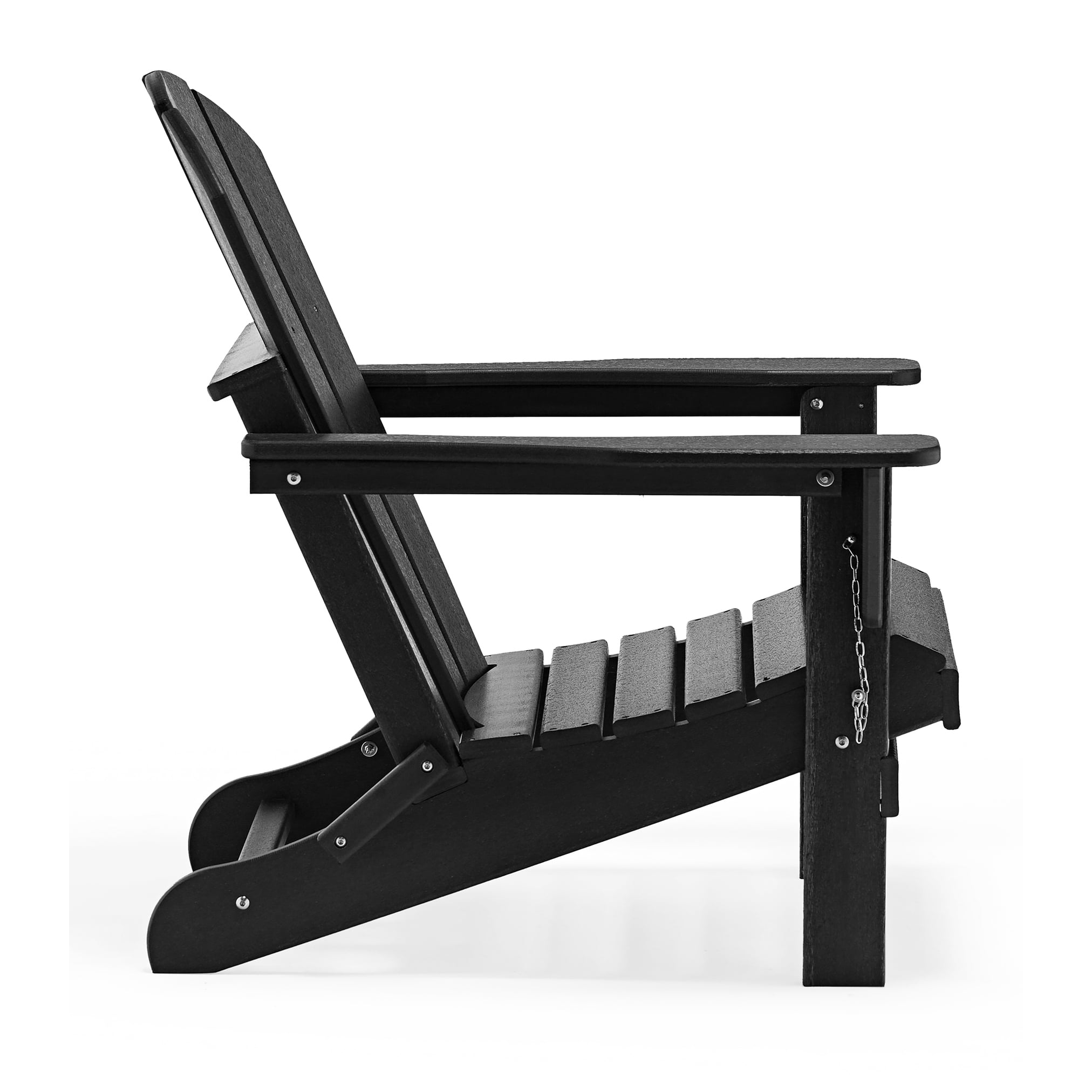 PORCHSIDE Outdoor Folding Adirondack Chair (Set of 2), Black