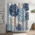 thumbnail image 4 of Cortina de ducha myvepuop de 70 x 70 pulgadas con 12 ganchos de plástico, impermeable, para baño, resistente, lavable a máquina, secado rápido, color azul oscuro, talla única, 4 of 8