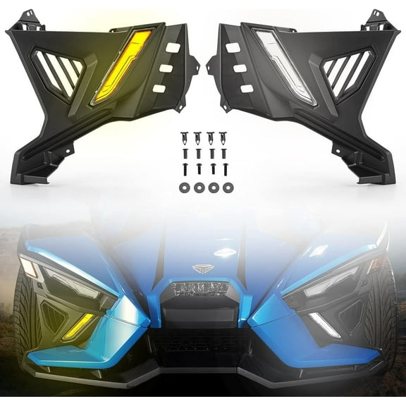 A & UTV PRO Front Lower Accent Panel & LED Light Kit for Polaris Slingshot S/SL/SLR/R/LE 2020-2023