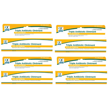 Quality Choice Triple Antibiotic Ointment First Aid Antibiotic 0.5 oz Pack of 4