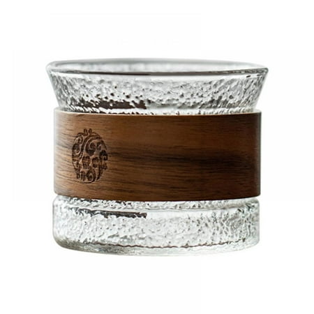

Pattern Glass Tea Cup Anti-scalding Insulation Japanese Vertical