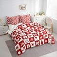 thumbnail image 3 of Castle Fairy Teens Geometric Plaid 7-Piece Twin Bedding Sets,Merry Christmas Bedding Comforter Set,Festival Xmas Breathable Sheet Sets,Breathable Home Decor, 3 of 8
