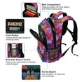 thumbnail image 5 of FORMRS Unisex Backpack Elementary School Travel Bookbag with Reflective Stripes, Large Purple Flowers, 5 of 7