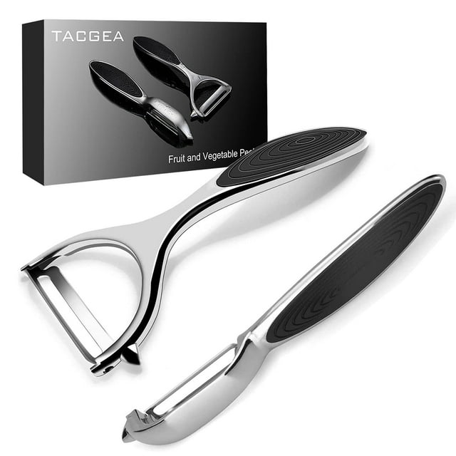 Pelador de verduras TACGEA para cocina, hoja recta, juego de 2
