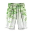 thumbnail image 2 of Aayomet Womens Shorts Womens Comfy Drawstring Casual Elastic Waist Pocketed Shorts,Green M, 2 of 3