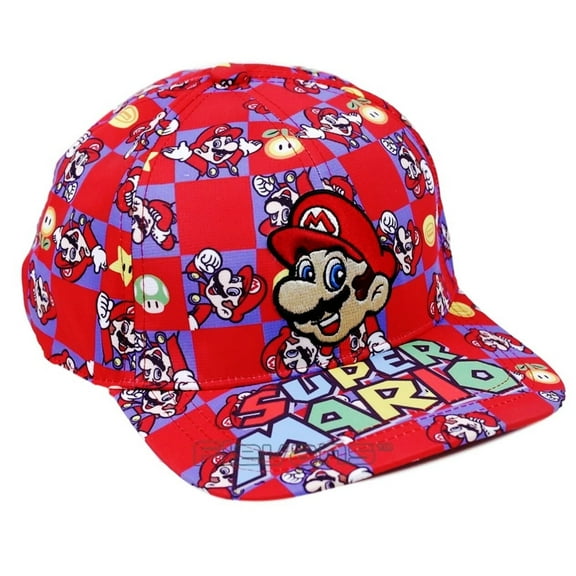 Super Mario All Over Print Snapback Baseball Hat