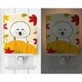 thumbnail image 2 of Caroline's Treasures BB2023CNL Bichon Frise Thanksgiving Ceramic Night Light, 6x4x3", multicolor, 2 of 2
