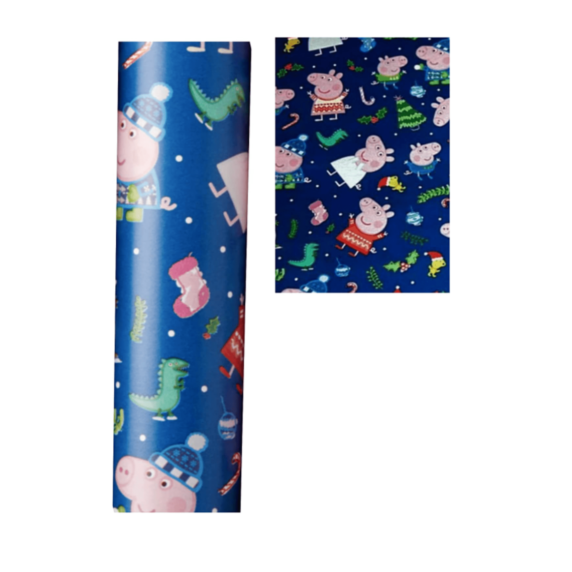 Peppa Pig Gift Wrapping Paper Rolls with Grid Cut Lines, Christmas Holiday Birthday Baby Shower