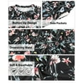 thumbnail image 6 of TIYOMI Womens Plus Size Dresses Fall Long Sleeve Black Floral Maxi Dresses V Neck Spring Autumn Long Dress Casual Party Work Office Dress With Pockets 4XL 26W, 6 of 7