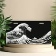 thumbnail image 4 of Monochrome Wave Front License Plate, Metal License Plate, Funny Standard Plates Personalized Novelty Decorative For Men/Women/Boys/Girls Car 6×12 Inch, 4 of 6
