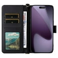 thumbnail image 5 of For Google Pixel 9 / Pixel 9 Pro Diamond Pattern PU Leather Wallet Case Magnetic Flip Cover Multi-Card Slots Pocket Kickstand With Detachable Shoulder Strap And Wrist Strap,Black,For Pixel 9 / 9 Pro, 5 of 8