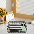 thumbnail image 4 of Stainless Steel Storage Basket, Mirror Polished Organizer Tray, Kitchen Office Snack Cosmetic Holder, Ventilated Multipurpose Bin, Dormitory Utility Rack, 4 of 6