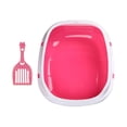 thumbnail image 4 of GROWTH TANK Semi Enclosed Cat Litter Box Deep Toilet Prevent Sand Leakage Sifting Litter Box Pink, 4 of 9