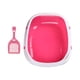 thumbnail image 4 of Caja de arena semicerrada para gatos, inodoro, arenero portátil con borde alto, a prueba de salpicaduras Rosa, 4 of 9