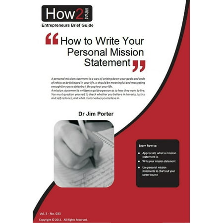 How to Write Your Personal Mission Statement - (The Best Personal Statement)
