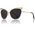 thumbnail image 1 of GQUEEN Gafas de Sol Polarizadas Oversized con Montura Metálica Ojo de Gato, 1 of 7