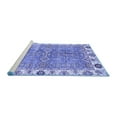 thumbnail image 2 of Ahgly Company Machine Washable Indoor Rectangle Oriental Blue Traditional Area Rugs, 7' x 10', 2 of 4