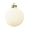 thumbnail image 2 of Hvmvliv Set of 12 Red Velvet Christmas Tree Balls 3.14 Inch Flocked Xmas Decorations Plastic Hanging Ornaments for Holiday Decor White, 2 of 6