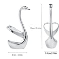 thumbnail image 5 of Swan Shaped Stainless Steel Kitchen Coffee Tableware Set Fork Spoon Stand Holder Heart shaped, 5 of 5