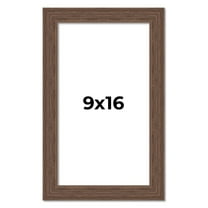 9x16 Frame Brown Farmhouse Solid Wood Picture Frame Width 1.5 Inches | Interior Frame Depth 0.5