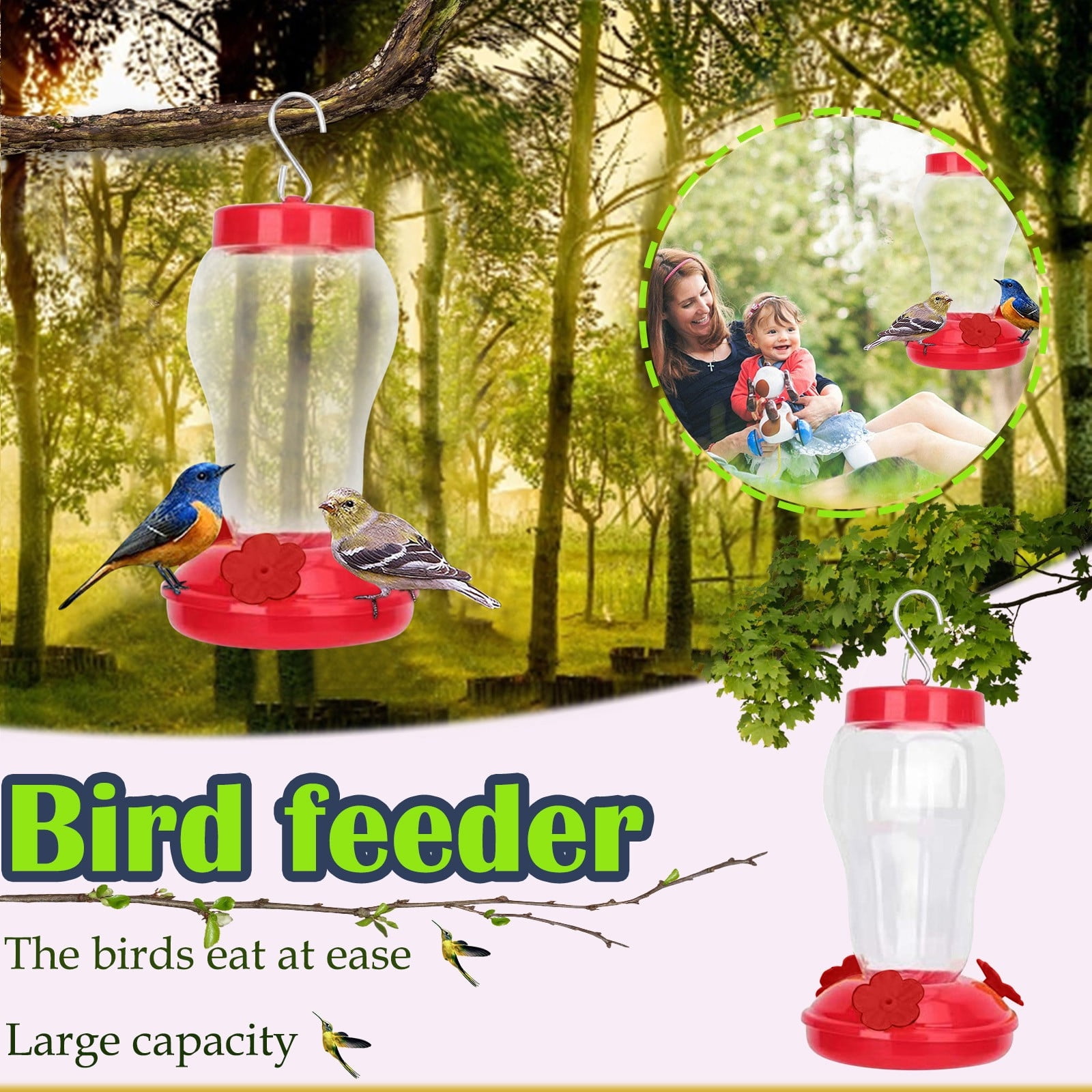 Teissuly Courtyard Bird Feeder Courtyard Villa Balcony Hanging