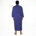 thumbnail image 3 of Men's Plush and Absorbent Turkish Cotton Bathrobe by Blue Nile Mills - Large/Extra Large, Navy Blue, 3 of 6