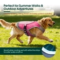 thumbnail image 6 of IDOMIK Dog Cooling Vest with D-Ring, Lightweight Pet Cooling Harness Shirt, Breathable and Reflective Cooler Jacket for Medium Dogs, Pink, 6 of 7