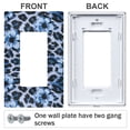 thumbnail image 3 of Yayeee Rocker Switch Wall Plate 1-Gang 4.6"x2.9" Home Decorative Outlet Cover, Blue Floral Leopard Pattern, 3 of 6