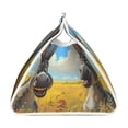 thumbnail image 3 of Lsque Funny Countryside Donkey Printed Long Tissue Box Cover Holder, Facial Paper Organizer Dispenser,Triangle with Bottom Belt, PVC Leather Decorative Organizer, 3 of 9
