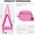 thumbnail image 7 of Small Checkered Crossbody Bag for Women Cute Purses Shoulder  Wide Strap Checkered Crossbody Bag for Women, 7 of 7