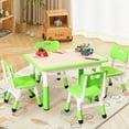 thumbnail image 3 of Mesa Moderna para Niños y Juego de 4 Sillas, Mesa Ajustable de 31.5" con Patas Antideslizantes y Escritorio con Diseño de Grafiti, Juego para Preescolar, 3 of 9