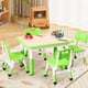 thumbnail image 3 of Mesa Moderna para Niños y Juego de 4 Sillas, Mesa Ajustable de 31.5" con Patas Antideslizantes y Escritorio con Diseño de Grafiti, Juego para Preescolar, 3 of 9