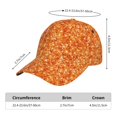 thumbnail image 2 of Disketp Orange Glitter Print Baseball Caps for Outdoor Sports Fashion Casual Outdoor Caps Men Women, 2 of 6