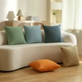 thumbnail image 3 of Cterwk Pack of 2 Linen Pillow Covers Decorative Square Throw Pillow Case for Couch Bed Sofa Living Room, 16x16 Inch, 3 of 7