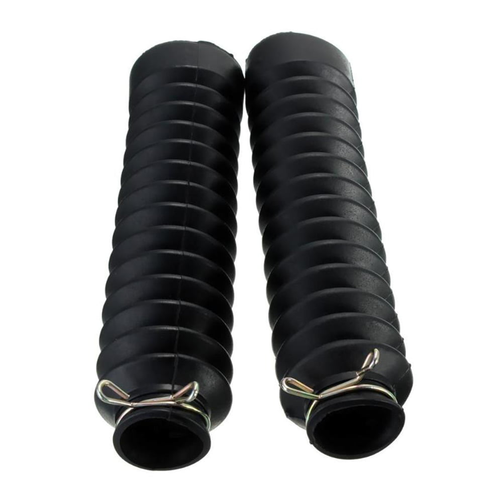 2x Black Motorcycle Dirt Bike Fork Dust Covers Gaiters Boots Shock Rubber Valid
