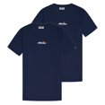 thumbnail image 1 of ellesse Camiseta para hombre Paquete de 2 - OLLIO 2, manga corta, cuello redondo, logotipo, algodón, liso Azul oscuro XL (X-Large), 1 of 4