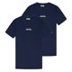 thumbnail image 1 of ellesse Camiseta para hombre Paquete de 2 - OLLIO 2, manga corta, cuello redondo, logotipo, algodón, liso Azul oscuro XL (X-Large), 1 of 4
