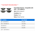thumbnail image 2 of Front Brake Pad Set - Compatible with 2007 - 2013 BMW X5 2008 2009 2010 2011 2012, 2 of 2