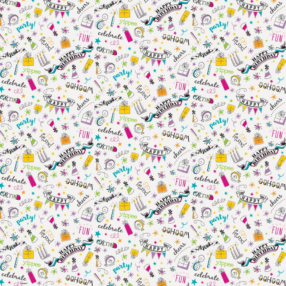Doodle Happy Birthday Wrapping Paper