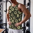 thumbnail image 5 of Gukieu Sunflowers Print Men's Quick Dry Fitness Vest, Round Neck Sleeveless Fitness Bodybuilding Top-X-Large, 5 of 7