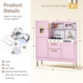 thumbnail image 3 of LINLUX Wooden Kids Play Kitchen, Toy Kitchen Playset For Toddler, Realistic Kitchen Sets Baby, Pink, 3 of 9