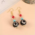 thumbnail image 5 of K-KED Ethnic Style Nine Eyed Tianzhu Agate Earrings Chinese Style Earrings For Women-19, 5 of 9