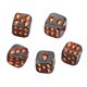 thumbnail image 5 of Juego de 5 piezas de calavera creativa de color negro sonriente, esqueleto 3D, novedad aterradora oro, 5 of 7