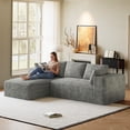 thumbnail image 5 of Wiilayok 107" Cloud Sectional Couch with L-Shape Chaise,Modern Modular Sofa with Deep Seat, Comfy Boneless Upholstered Couches for Living Room Bedroom,Gray, 5 of 10