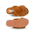 thumbnail image 5 of Jessica Simpson Womens Plush Cross Band Plush Memory Foam Slide Slipper, 5 of 9