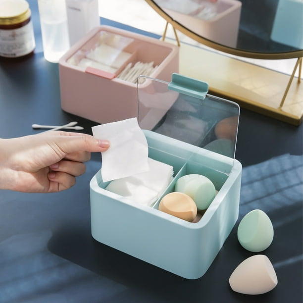 Contenedor de maquillaje, caja de almacenamiento de cosméticos, caja de almacenamiento de cosméticos de plástico, organizador de maquillaje a prueba de polvo, verdadera excelencia
