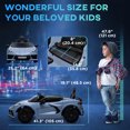 thumbnail image 3 of Qaba 12V Electric Car for Kids Corvette Licensed w/ Remote Control, Light Blue, 3 of 9